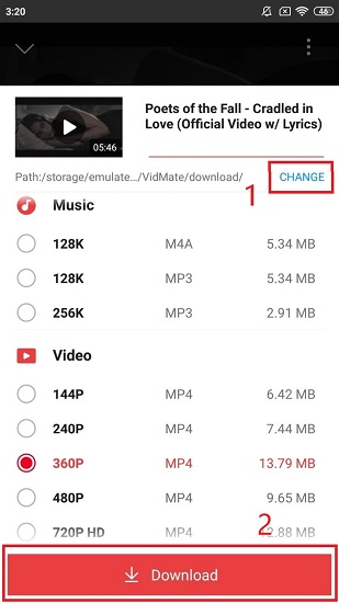 সেরা ইউটিউব ডাউনলোডার ভিডমেট চিত্রঃ ৩